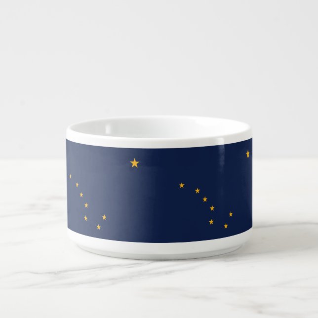 Patriotic, special chili bowl with Flag of Alaska (Center)