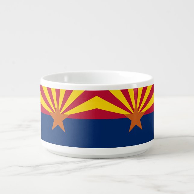 Patriotic, special chili bowl with Flag of Arizona (Center)