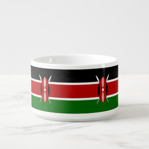 Patriotic, special chili bowl with Flag of Kenya