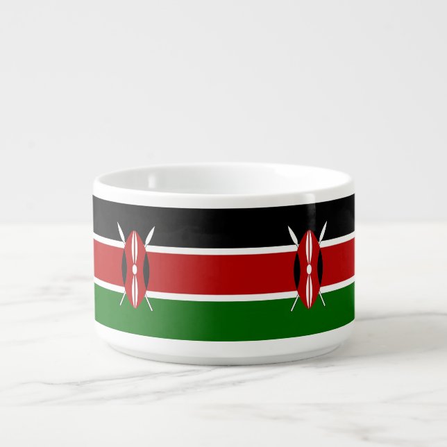 Patriotic, special chili bowl with Flag of Kenya (Center)