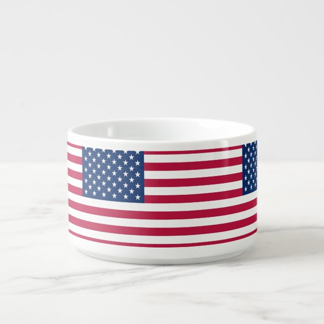 Patriotic, special chili bowl with Flag of USA (Center)