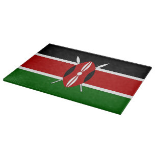 Patriotic special cutting board with Flag of Kenya