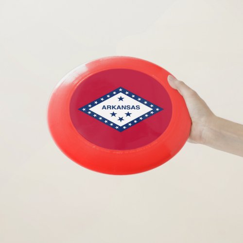 Patriotic special Frisbee with Flag of Arkansas