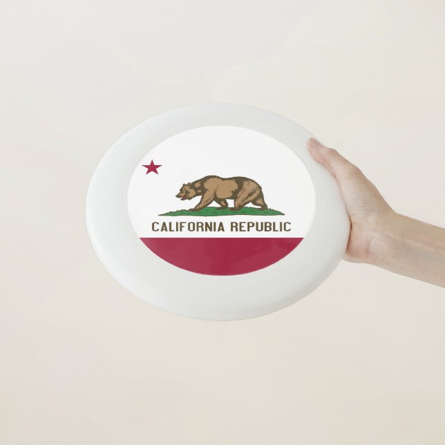 Patriotic, special Frisbee with Flag of California (In Hand)