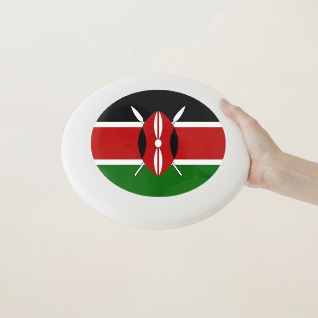Patriotic, special Frisbee with Flag of Kenya (In Hand)