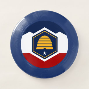 Patriotic, special Frisbee with Flag of Utah, USA