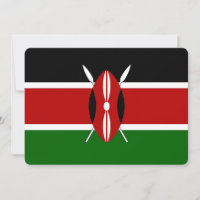Patriotic, special invitations with Flag of Kenya