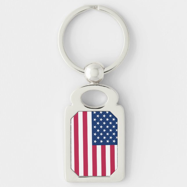 Patriotic, special keychain with Flag of USA (Front)