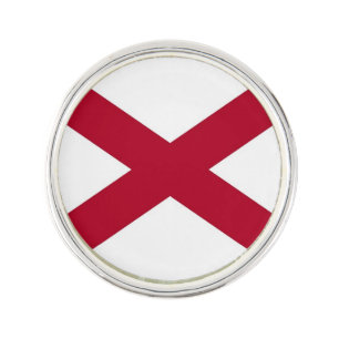 Patriotic, special lapel pin with Flag of Alabama