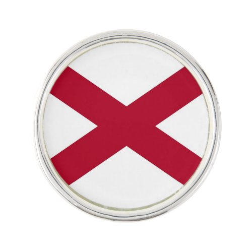 Patriotic special lapel pin with Flag of Alabama