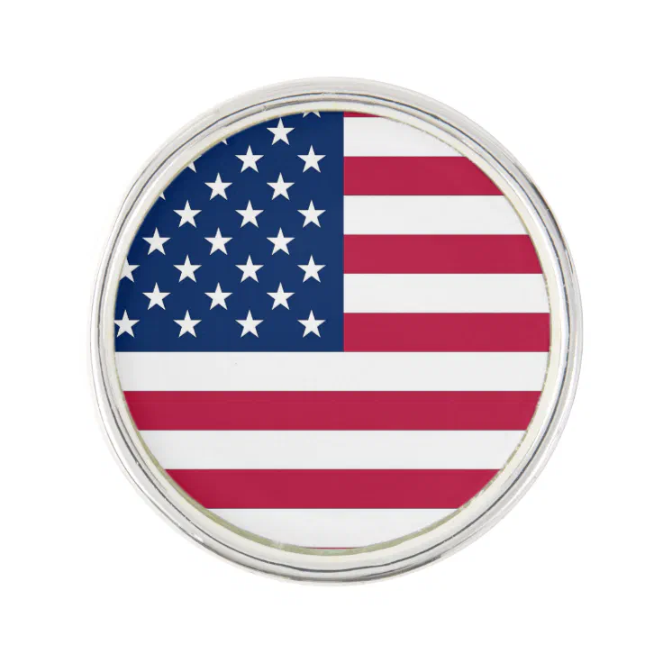 Patriotic, special lapel pin with Flag of USA | Zazzle