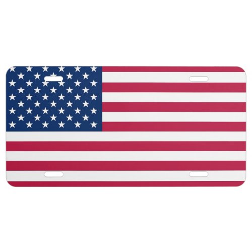 Patriotic special license plate with Flag of USA