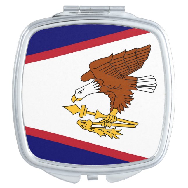 Patriotic, special mirror with American Samoa flag (Front)