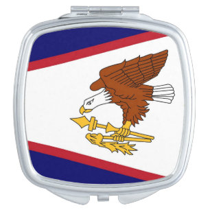 Patriotic, special mirror with American Samoa flag For Makeup