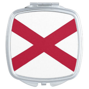 Patriotic, special mirror with Flag of Alabama For Makeup