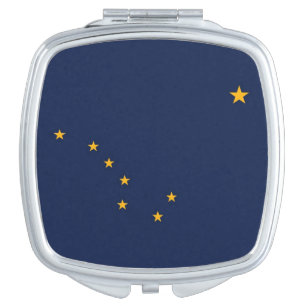 Patriotic, special mirror with Flag of Alaska