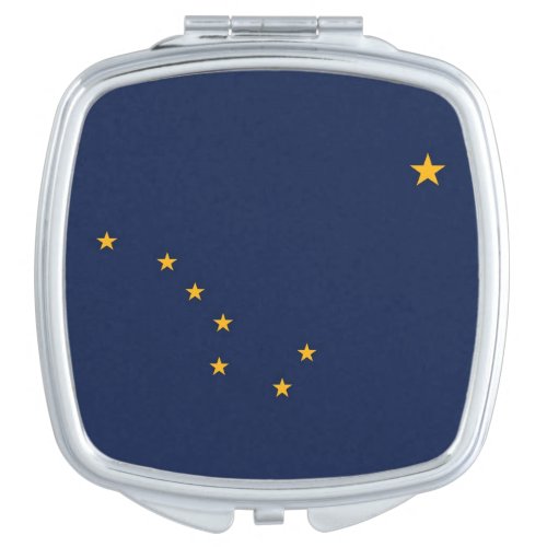 Patriotic special mirror with Flag of Alaska