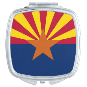 Patriotic, special mirror with Flag of Arizona