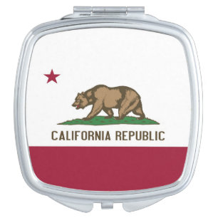 Patriotic, special mirror with Flag of California