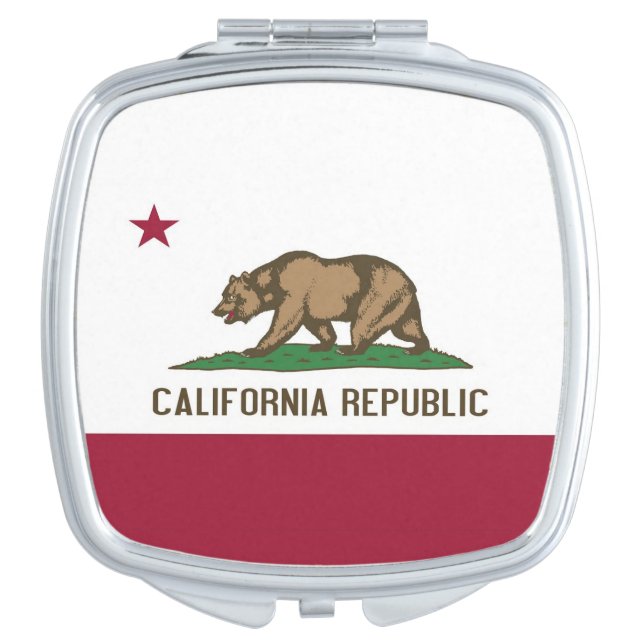 Patriotic, special mirror with Flag of California (Front)