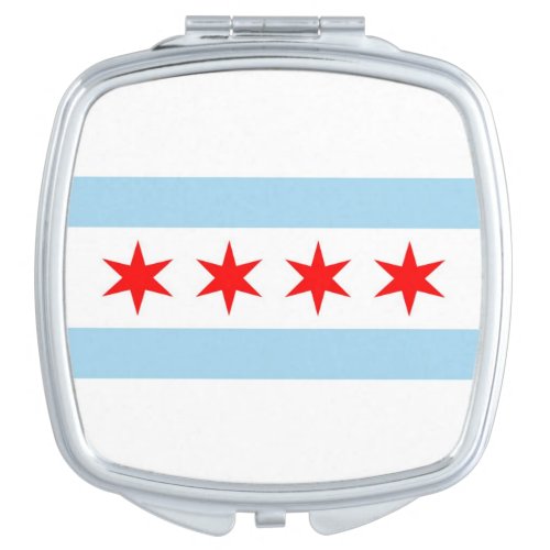 Patriotic special mirror with Flag of Chicago