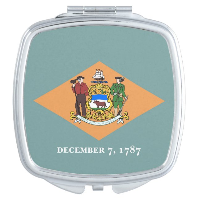 Patriotic, special mirror with Flag of Delaware (Front)