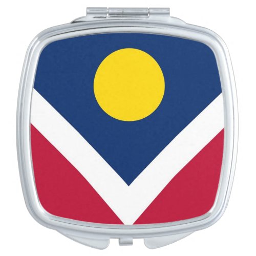 Patriotic special mirror with Flag of Denver