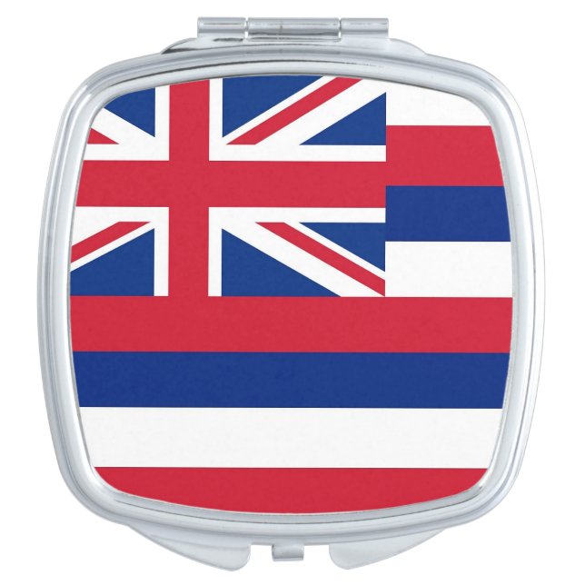 Patriotic, special mirror with Flag of Hawaii, USA (Front)