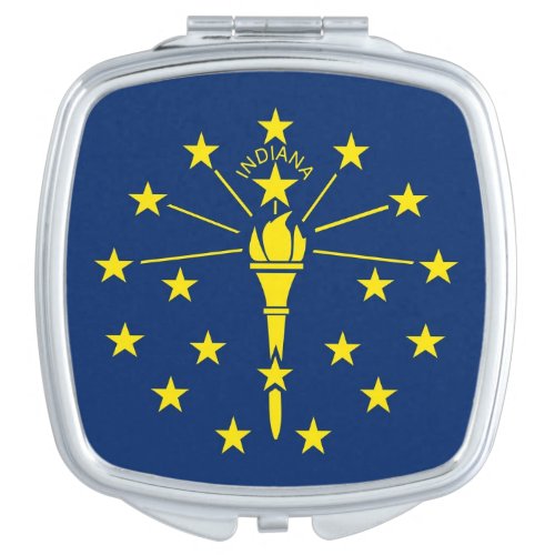 Patriotic special mirror with Flag of Indiana