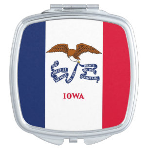 Patriotic, special mirror with Flag of Iowa