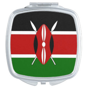 Patriotic, special mirror with Flag of Kenya