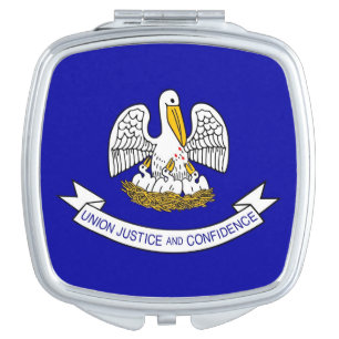 Patriotic, special mirror with Flag of Louisiana