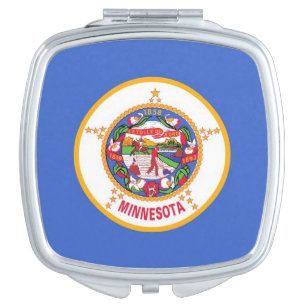 Patriotic, special mirror with Flag of Minnesota