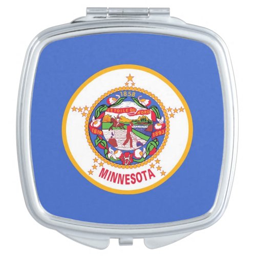 Patriotic special mirror with Flag of Minnesota