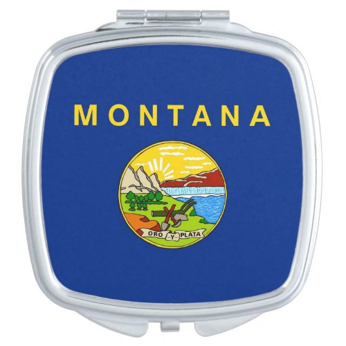 Patriotic special mirror with Flag of Montana