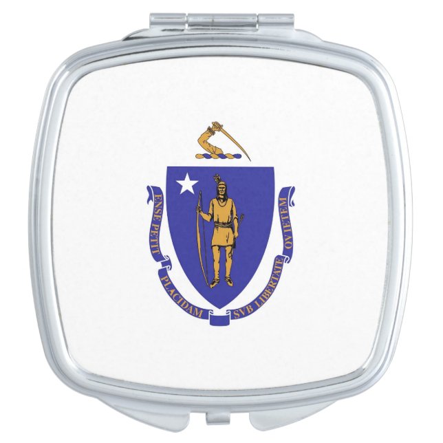 Patriotic, special mirror with Massachusetts Flag (Front)