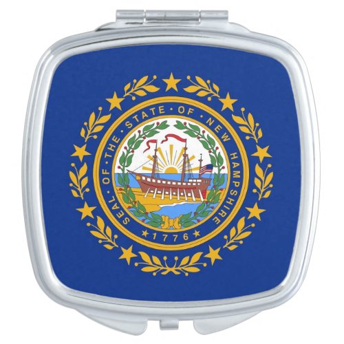 Patriotic special mirror with New Hampshire flag