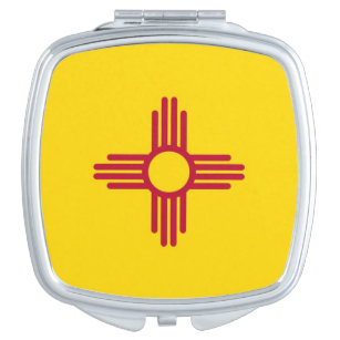 Patriotic, special mirror with New Mexico flag