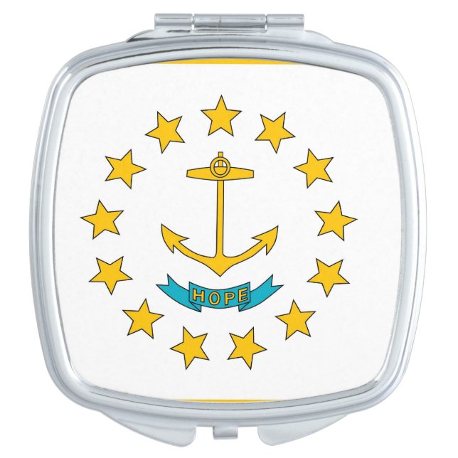 Patriotic, special mirror with Rhode Island flag (Front)