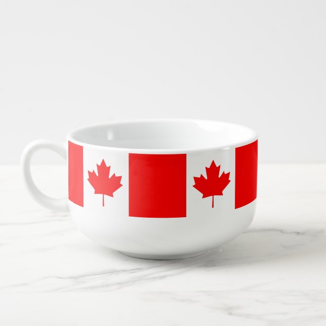 Patriotic, special soup mug - Canada Flag (Right)