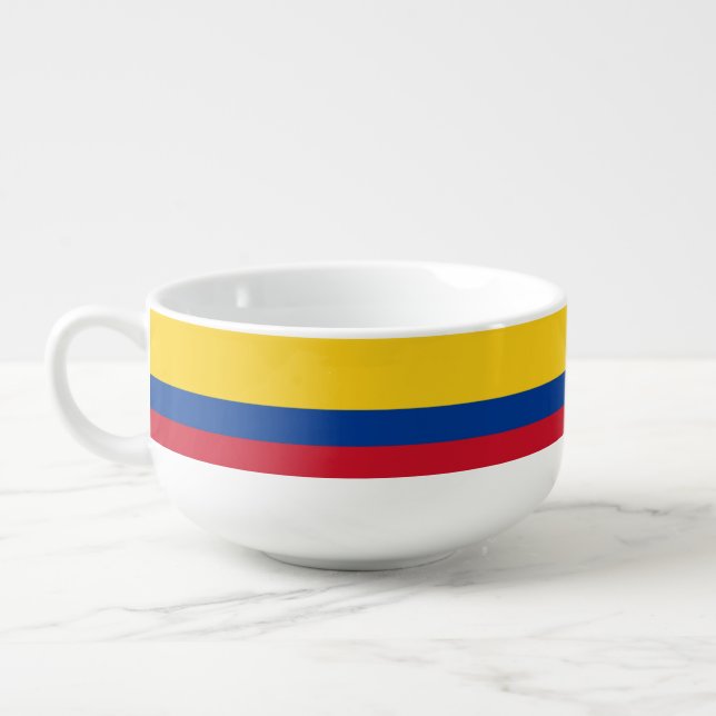 Patriotic, special soup mug - Colombia Flag (Right)