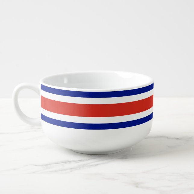 Patriotic, special soup mug - Costa Rica Flag (Right)