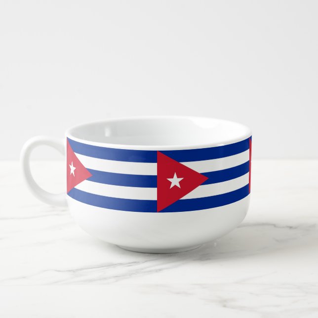 Patriotic, special soup mug - Cuba Flag (Right)