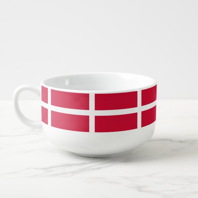 Patriotic, special soup mug - Denmark Flag (Right)