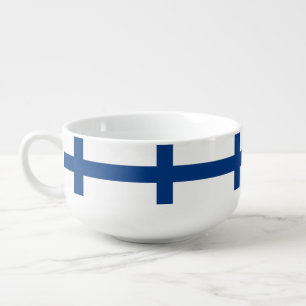 Patriotic, special soup mug - Finland Flag