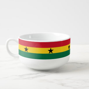 Patriotic, special soup mug - Ghana Flag
