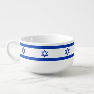 Patriotic, special soup mug - Israel Flag