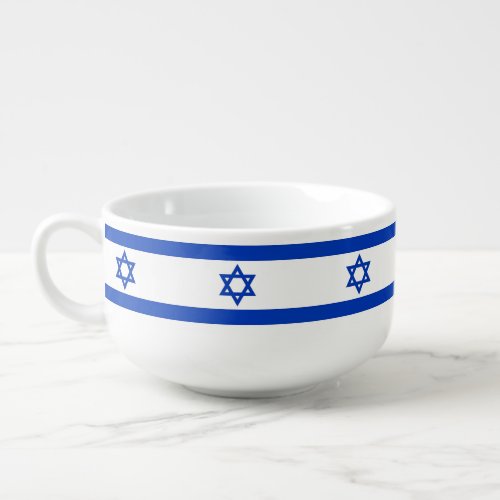 Patriotic special soup mug _ Israel Flag