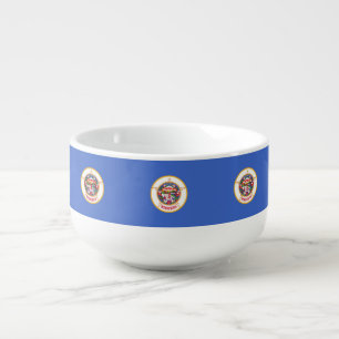 Patriotic, special soup mug - Minnesota Flag