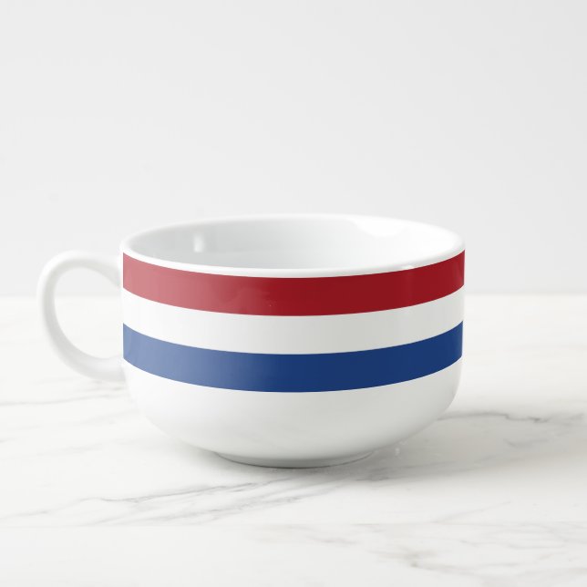 Patriotic, special soup mug - Netherlands Flag (Right)